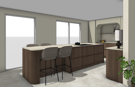 Ratio - Compositie 15 voor Kitchenplanner Kastcombinatie Houtmerk