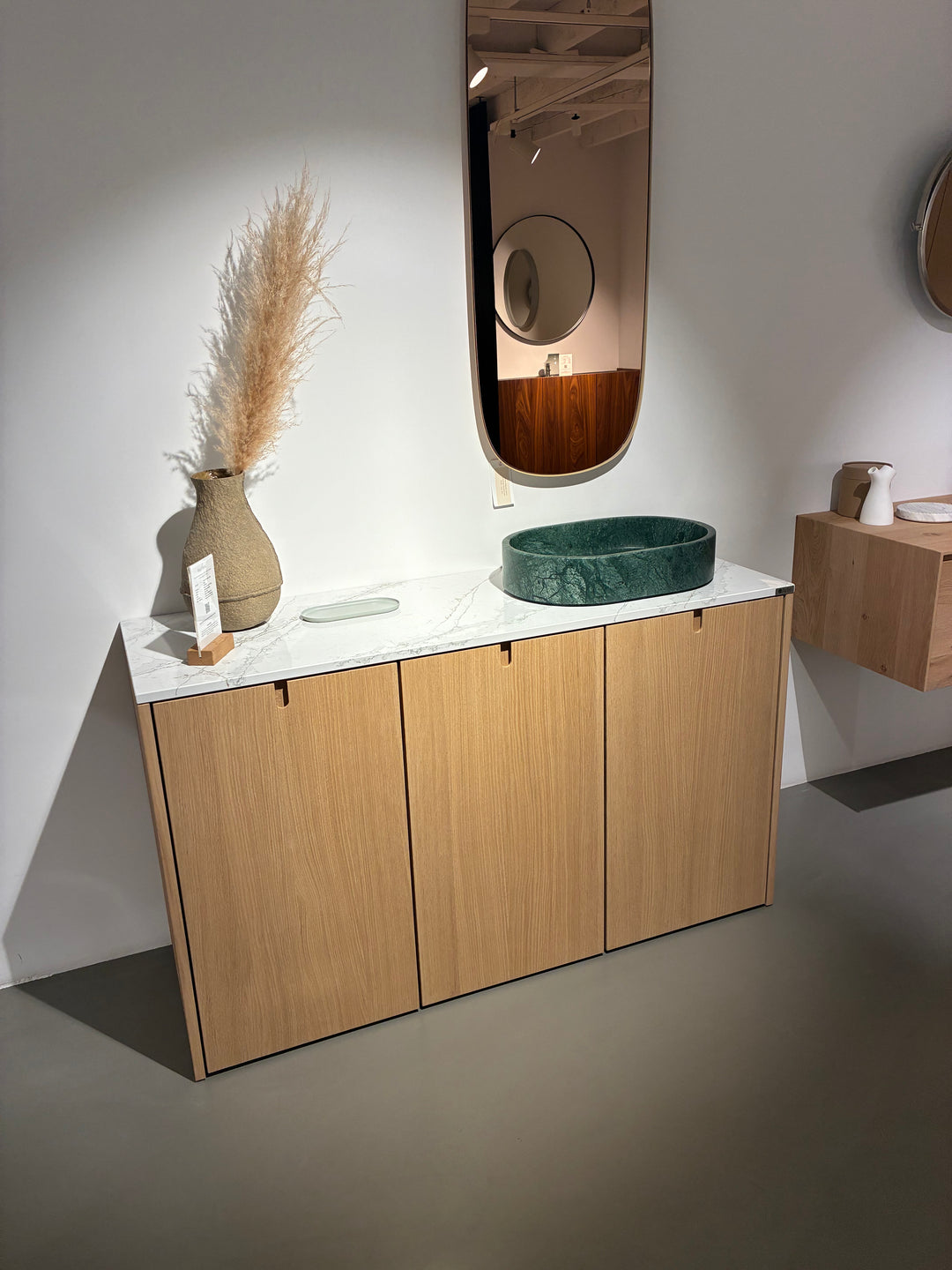 GERESERVEERD Houtmerk - Houten Badmeubel Fresco met wastafelblad voor waskom - SALE Badmeubels Houtmerk