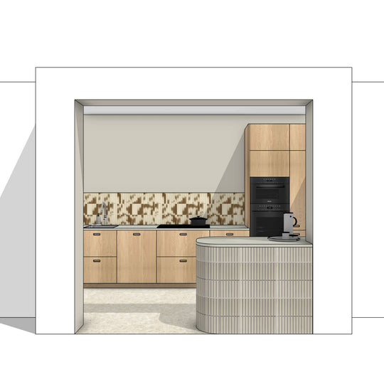 Ratio - Compositie 11 voor Kitchenplanner Kastcombinatie Houtmerk