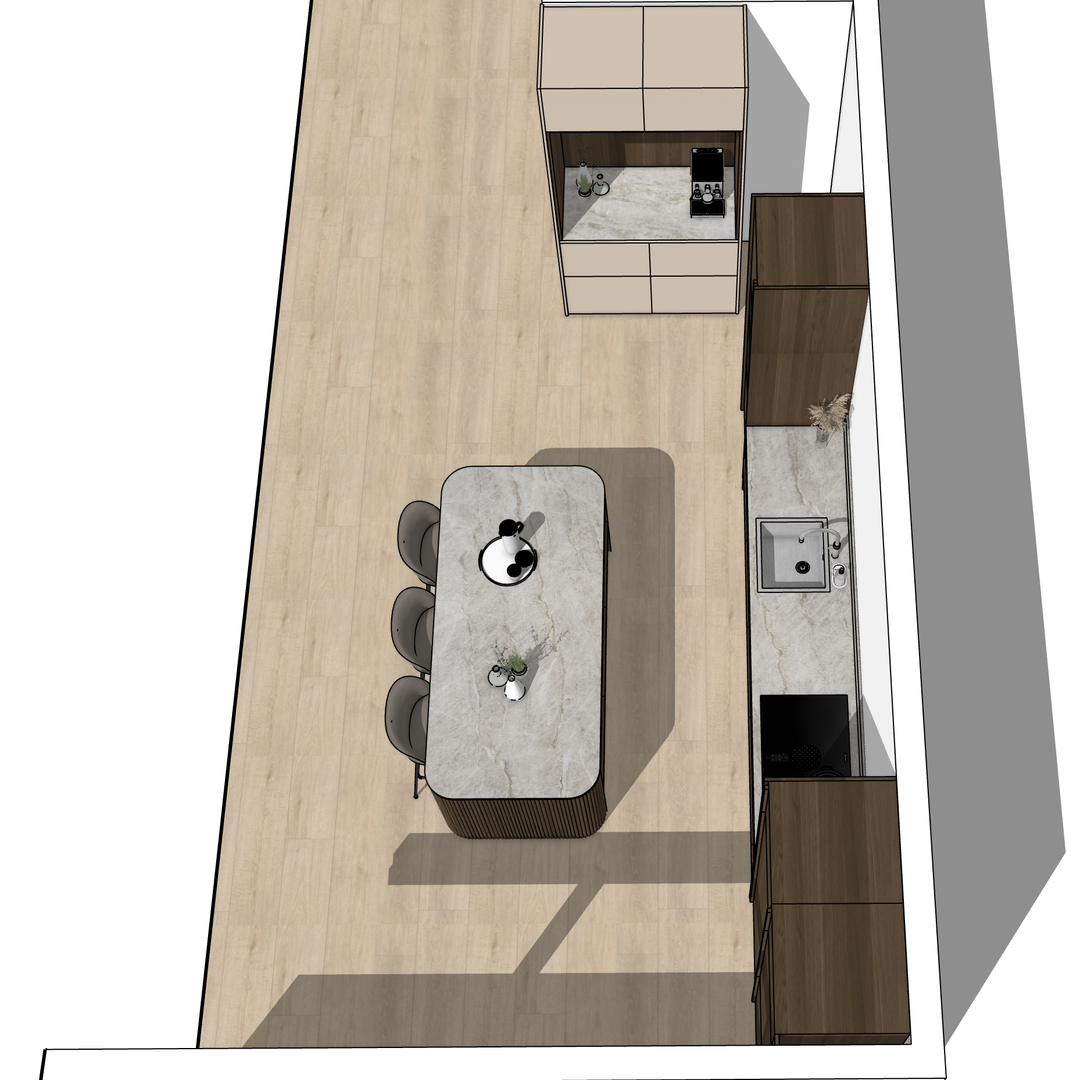 Ratio - Compositie 18 voor Kitchenplanner Kastcombinatie Houtmerk