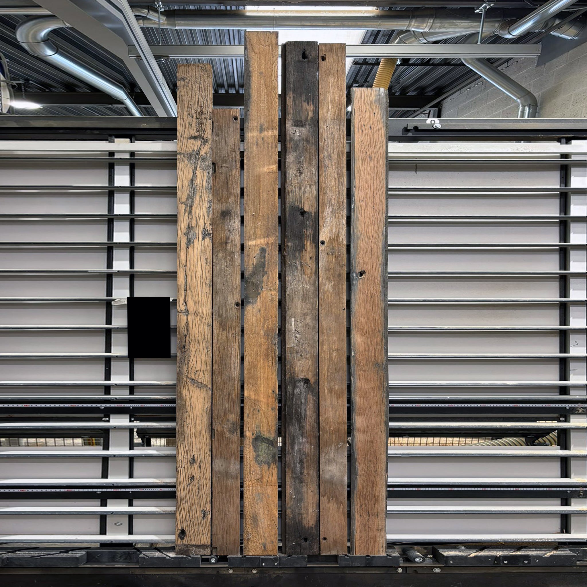 Houtmerk - Massief houten wagondelen 233x100cm - Oud Eiken en Meranti Rustiek - SALE Werkbladen Houtmerk   
