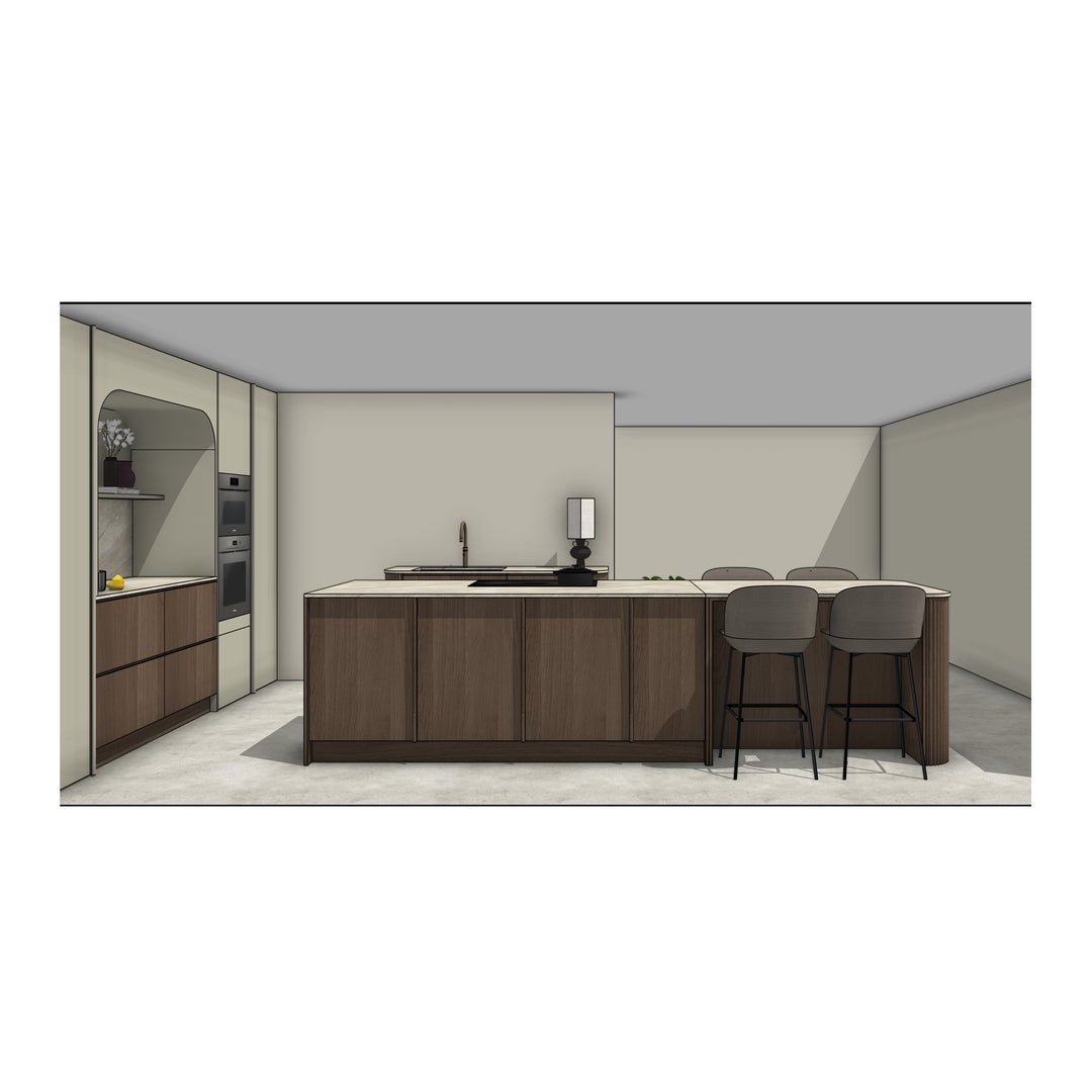 Ratio - Compositie 15 voor Kitchenplanner Kastcombinatie Houtmerk