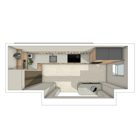 Ratio - Compositie 11 voor Kitchenplanner Kastcombinatie Houtmerk