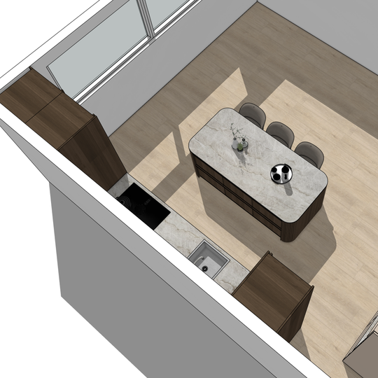Ratio - Compositie 18 voor Kitchenplanner Kastcombinatie Houtmerk