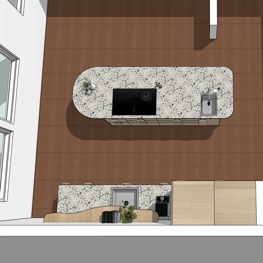 Ratio - Compositie 20 voor Kitchenplanner Kastcombinatie Houtmerk