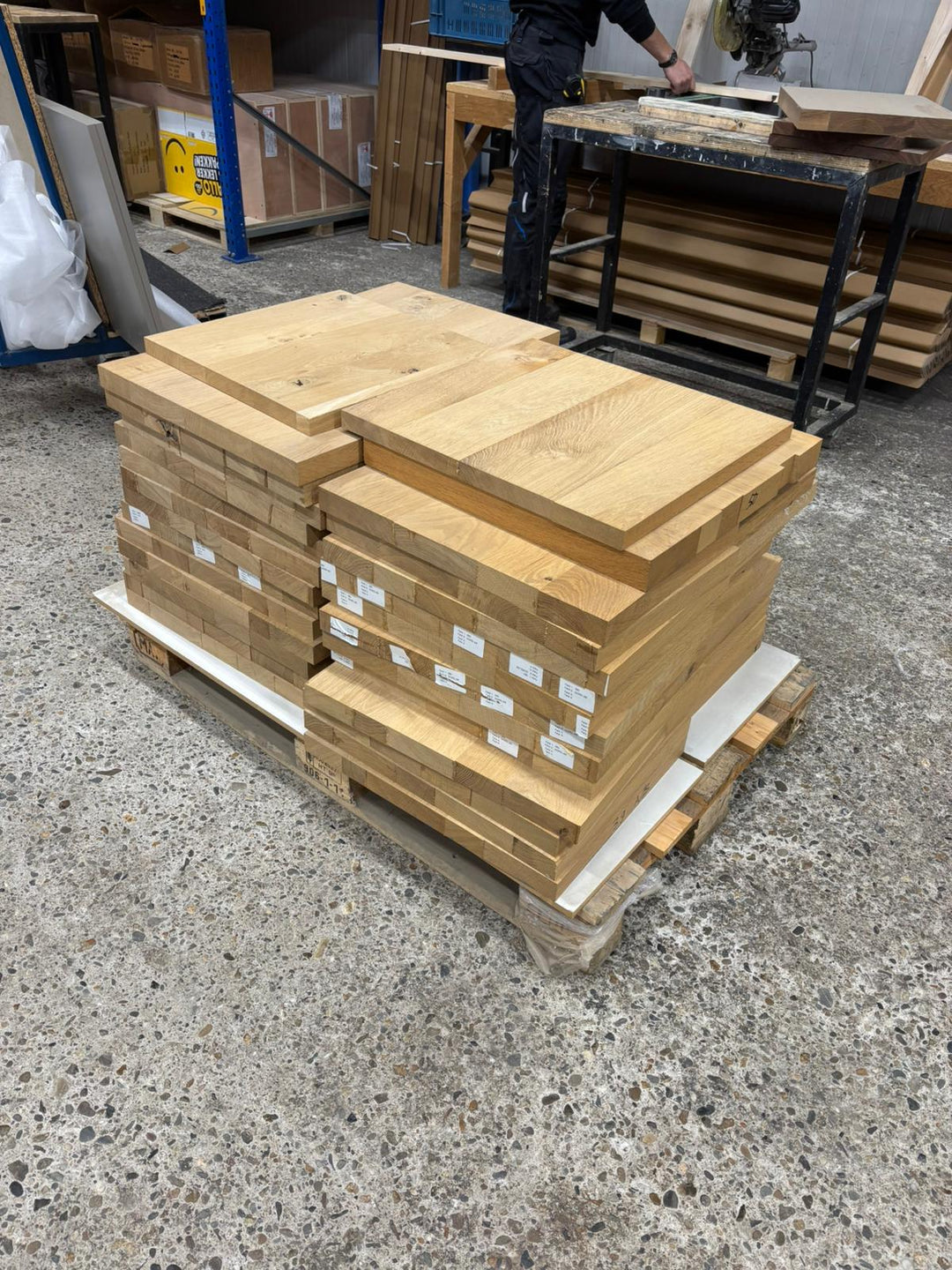 Houtmerk - Losse panelen massief eiken resthout 50x35cm - SALE Werkbladen houtmerk