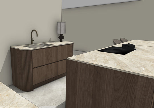 Ratio - Compositie 15 voor Kitchenplanner Kastcombinatie Houtmerk