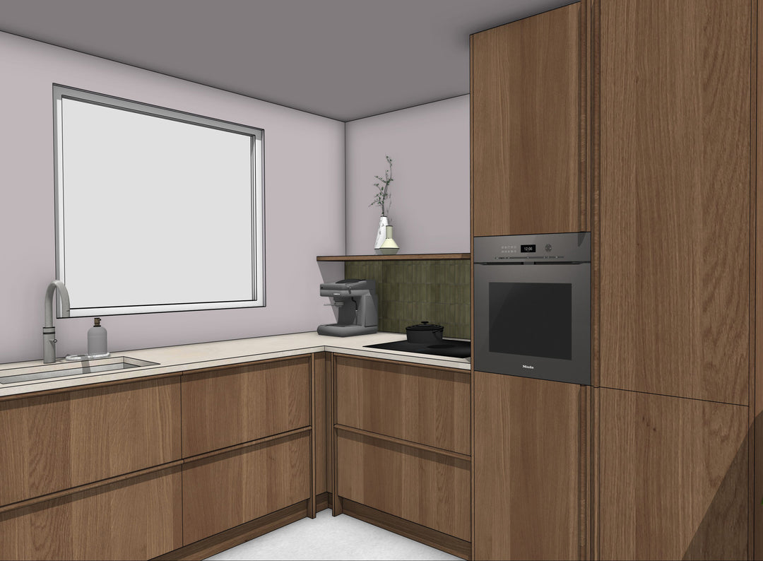 Ratio - Compositie 13 voor Kitchenplanner Kastcombinatie Houtmerk