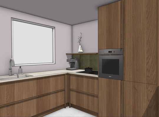 Ratio - Compositie 13 voor Kitchenplanner Kastcombinatie Houtmerk