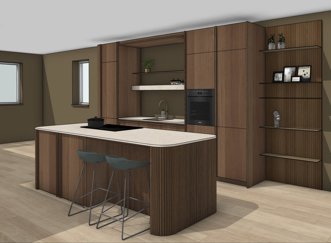 Ratio - Compositie 12 voor Kitchenplanner Kastcombinatie Houtmerk