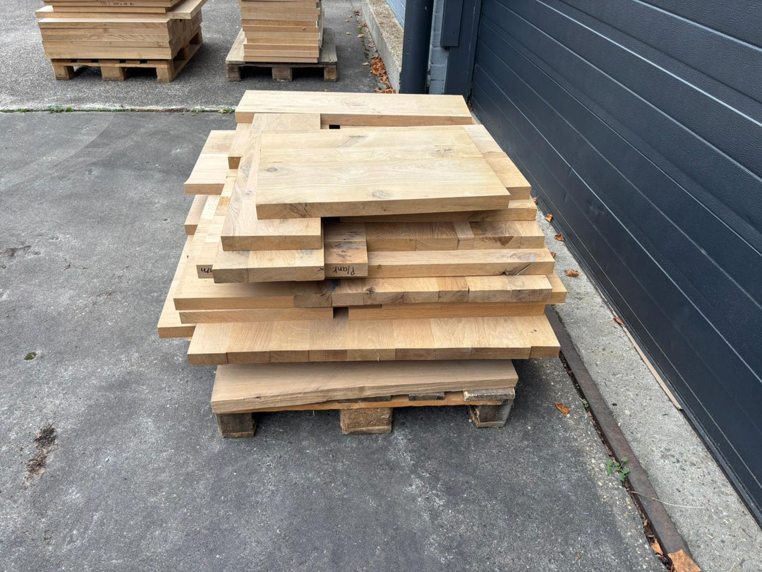 Houtmerk - Losse panelen massief eiken resthout - SALE Werkbladen houtmerk