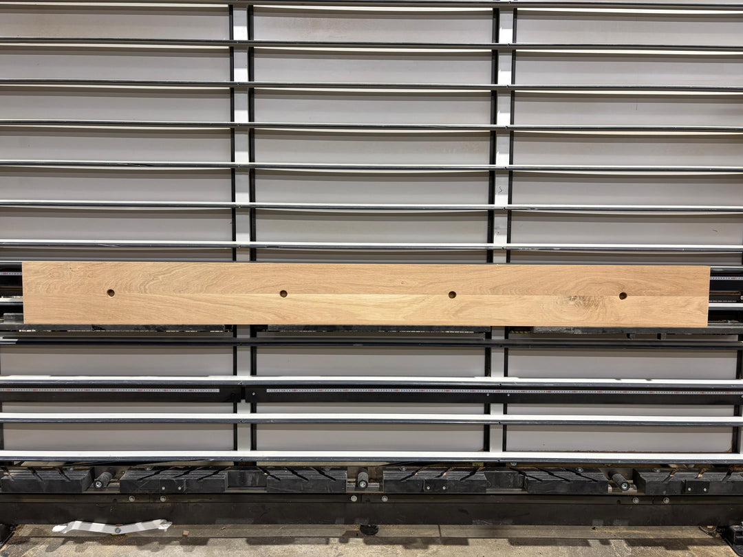 Houtmerk - Massief eiken wandplank met LED spots 255cm - SALE