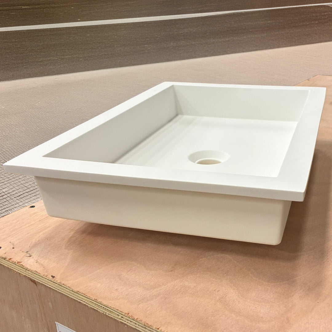 Houtmerk – Onderbouw wasbak Subliem - Solid Surface rechthoek - SALE