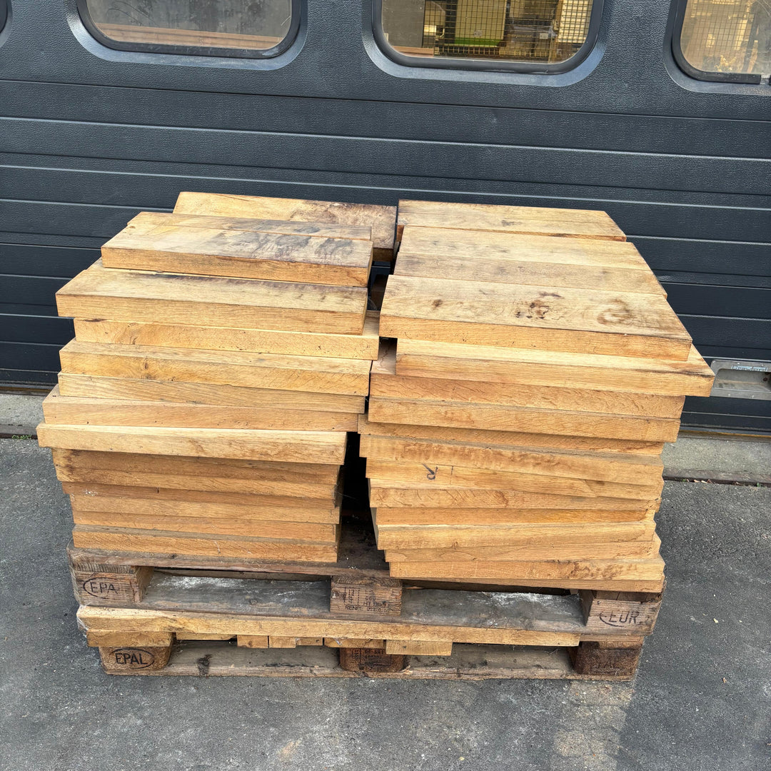 Houtmerk - Losse panelen massief eiken resthout 50cm - SALE Werkbladen houtmerk