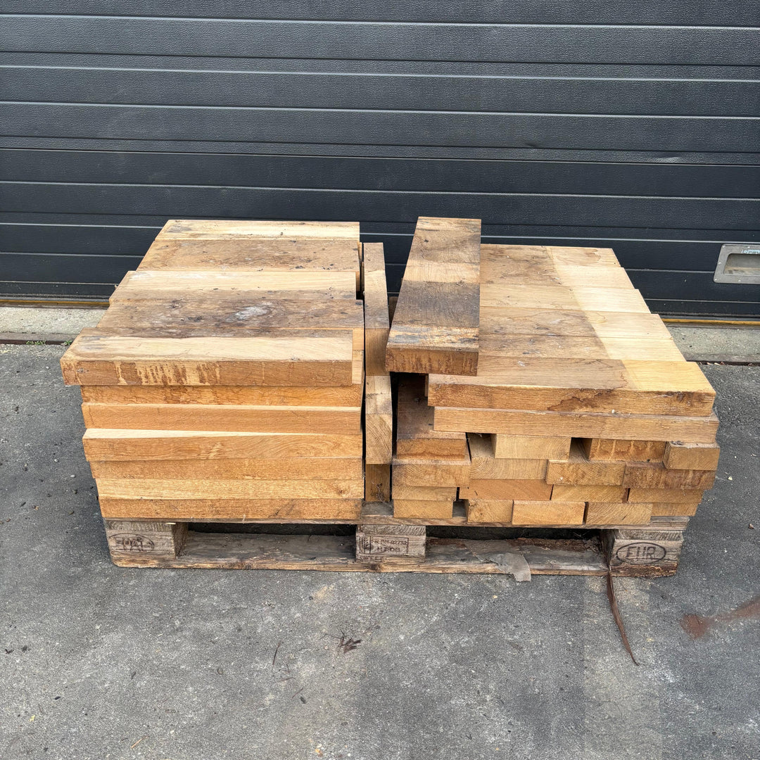 Houtmerk - Losse panelen massief eiken resthout 50-80cm - SALE Werkbladen houtmerk