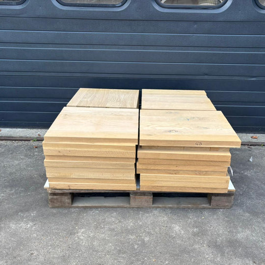 Houtmerk - Losse panelen massief eiken resthout 50x50cm - SALE Werkbladen houtmerk