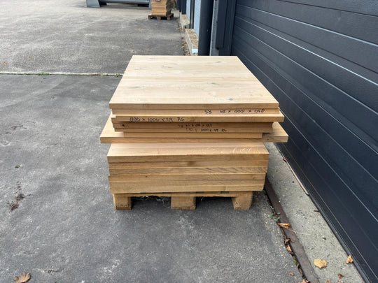 Houtmerk -  Losse panelen massief eiken resthout 80x100cm - SALE