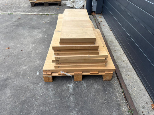 Houtmerk - Losse panelen massief eiken resthout - SALE Werkbladen houtmerk