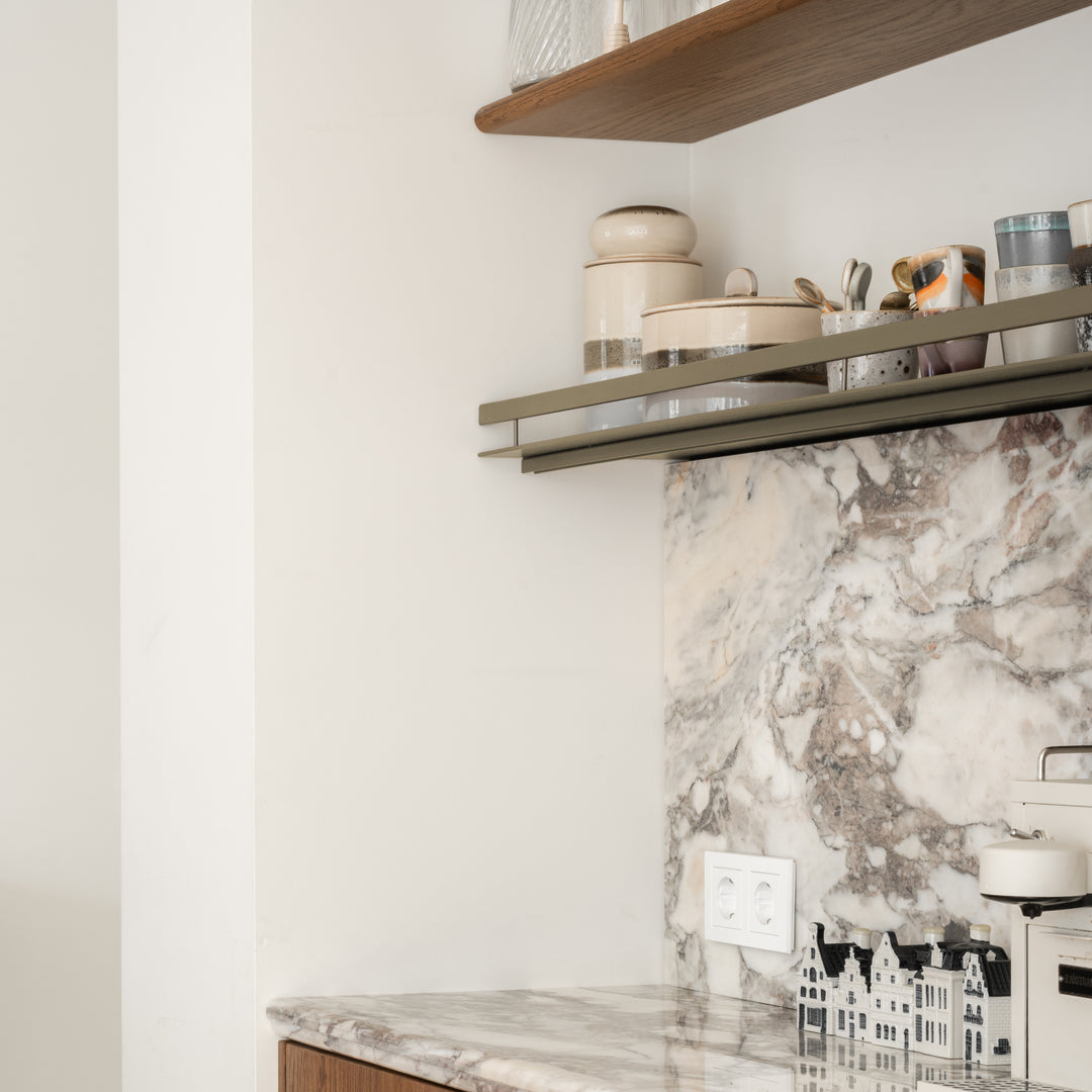 Houtmerk Ratio® - Wandplank Sheffield Rail - Schap gecoat staal Houtmerk