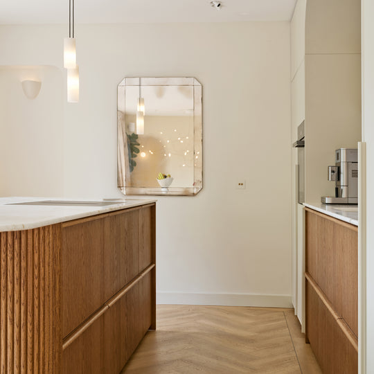 Houtmerk Ratio® - Nisbekleding Allure kleurlak - Rechte toog met ronde hoeken Houtmerk