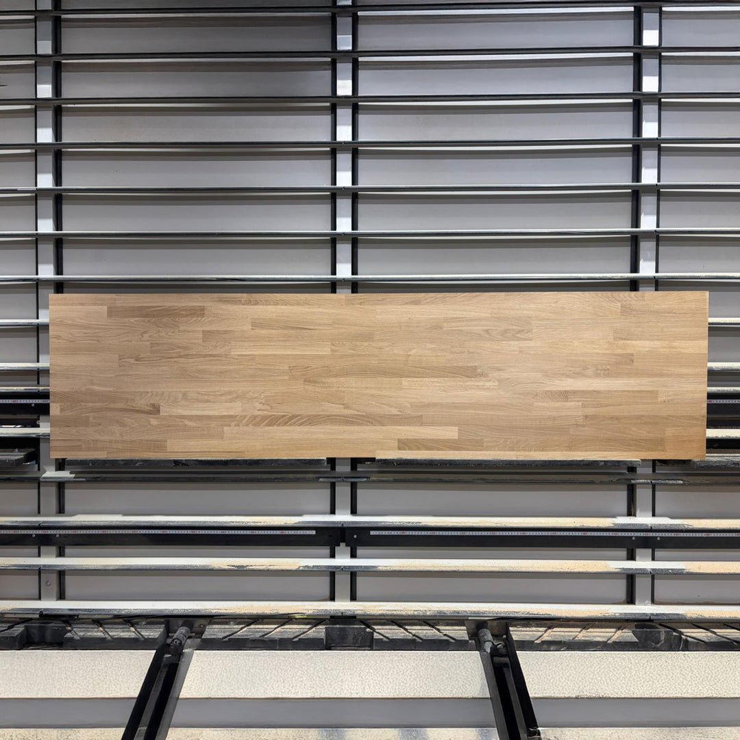 Houtmerk - Massief houten paneel eiken vingerlas - 210x54x2,6cm - SALE Werkbladen Houtmerk