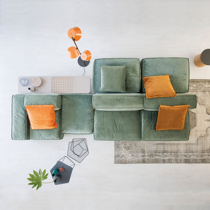 Bonaldo Peanut B sofa programma, zachte modulaire bank-delen die tot bijzondere composities aan elkaar kunnen worden gekoppeld