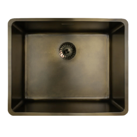 Caressi CAPPMX50R20MP - Spoelbak Messing Patina - Onderbouw en Vlakbouw