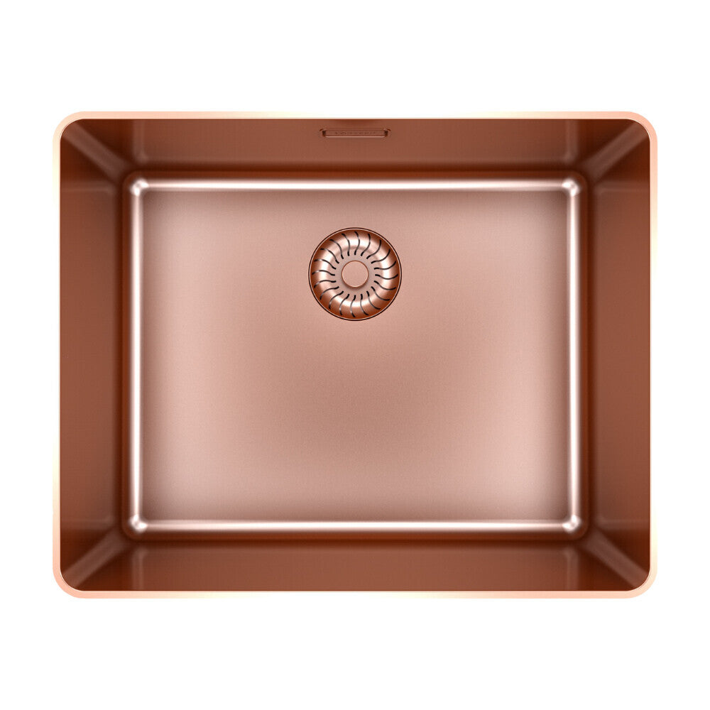 Caressi CAPPSR50R20CO - Spoelbak Copper - Onderbouw en Vlakbouw Houtmerk