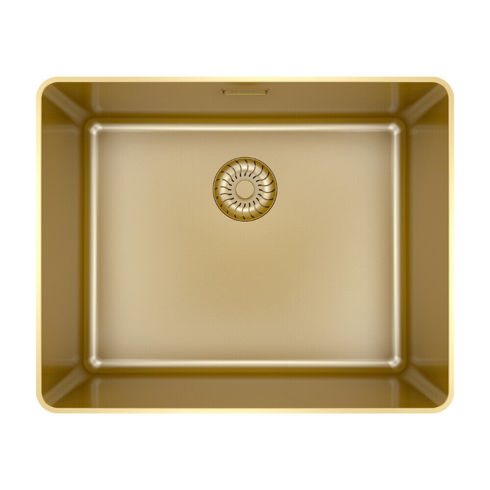 Caressi CAPPSR50R20G - Spoelbak Goud - Onderbouw en Vlakbouw Houtmerk