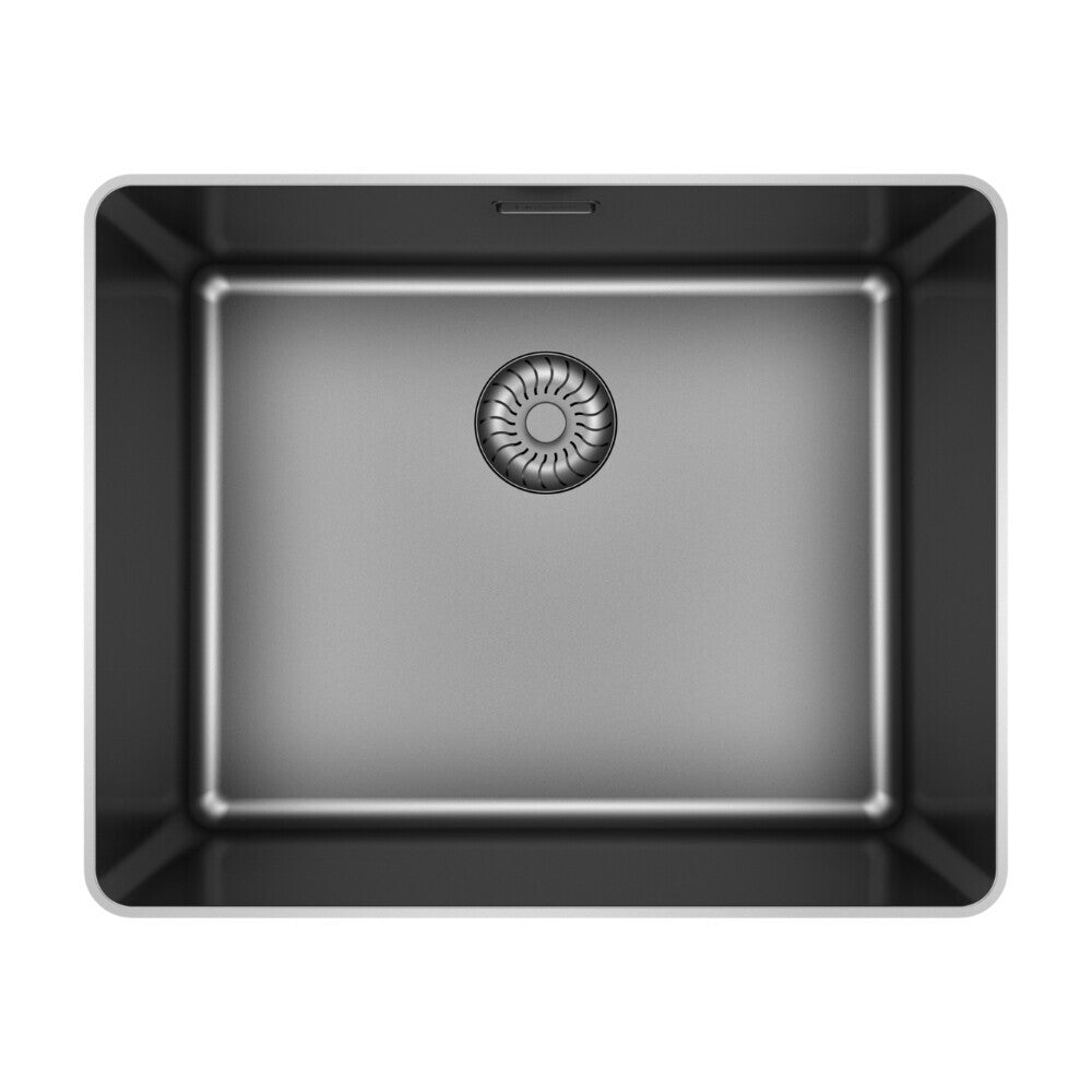 Caressi CAPPSR50R20GM - Spoelbak Gun Metal - Onderbouw en Vlakbouw Houtmerk