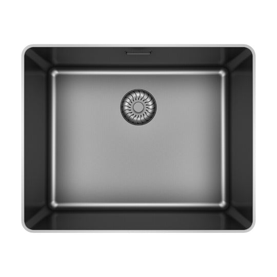 Caressi CAPPSR50R20GM - Spoelbak Gun Metal - Onderbouw en Vlakbouw