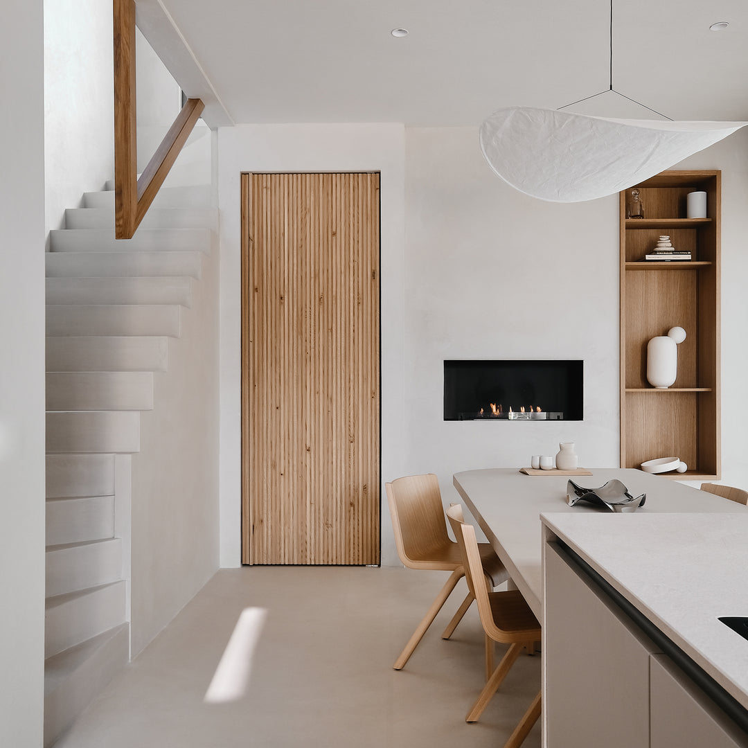 Houtmerk - Kast Porta 05 - Vakkenkast met houten taatsdeur Kastcombinatie Houtmerk   