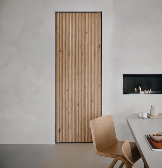 Houtmerk - Kast Porta 05 - Vakkenkast met houten taatsdeur Kastcombinatie Houtmerk   