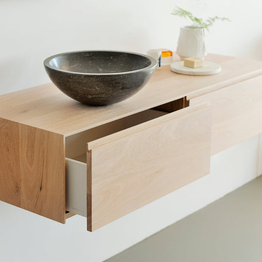 Houtmerk - Badmeubel Malaga massief eiken 160cm - SALE Badmeubels houtmerk   