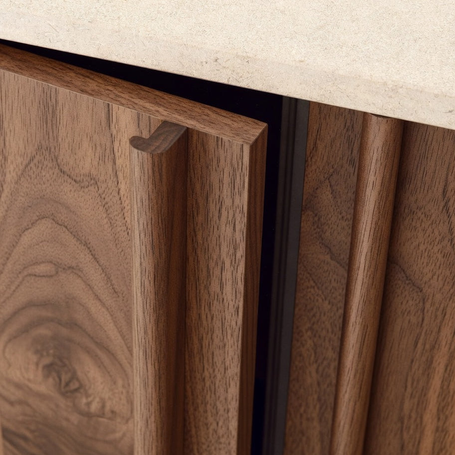 Ratio - Keukenfront KRAMER - Noten Fineer Matte lak Keukenfronten Houtmerk