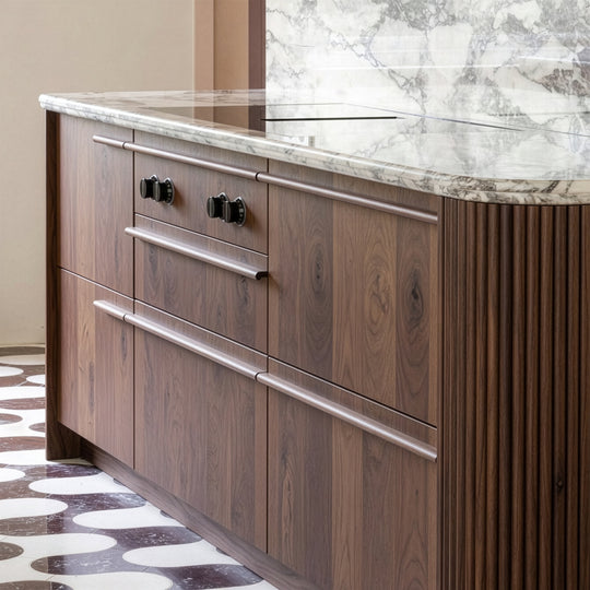 Ratio - Keukenfront KRAMER - Noten Fineer Matte lak Keukenfronten Houtmerk