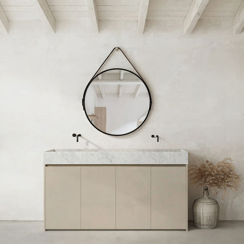 Houtmerk - Arpa Fenix Badmeubel Lavar - Natuursteen opzetwastafel - Maatwerk Badmeubels Houtmerk
