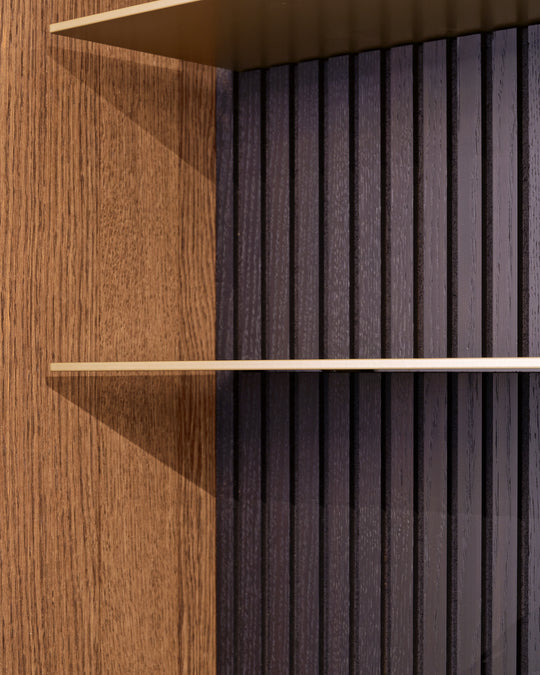 Houtmerk - Kast Fumo 07 - Hoge kastenwand voor haard Kastcombinatie Houtmerk
