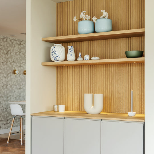 Houtmerk Domus® - Halfhoge kast met nisplanken - Arpa Fenix met hout Kasten Houtmerk