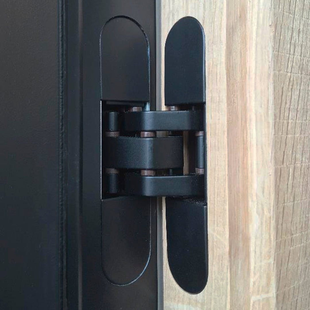 Houtmerk - Maatwerk houten deur met onzichtbaar kozijn - Noten Deuren Houtmerk   