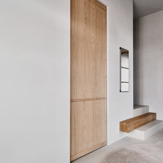 Houtmerk - Kast Porta 05 - Vakkenkast met houten taatsdeur Kastcombinatie Houtmerk   