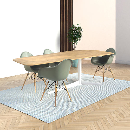Houtmerk - Tafel Loom Eiken - Bladvorm Basalt Tafels Houtmerk