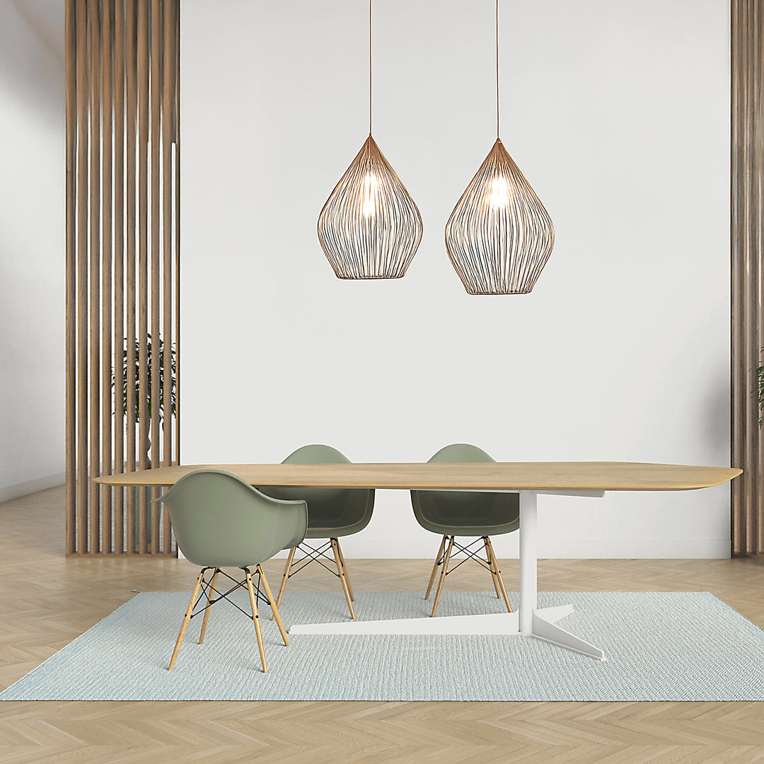 Houtmerk - Tafel Loom Eiken - Bladvorm Basalt Tafels Houtmerk