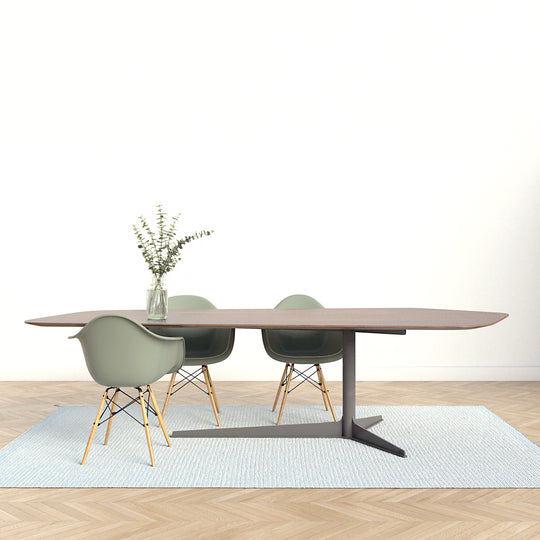 Houtmerk -  Tafel Loom Noten - Bladvorm Basalt-Houtmerk-Houtmerk -  Tafel Loom Noten - Organische bladvorm Basalt
