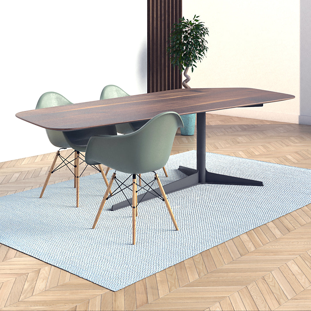 Houtmerk -  Tafel Loom Noten - Bladvorm Basalt-Houtmerk-Houtmerk -  Tafel Loom Noten - Organische bladvorm Basalt