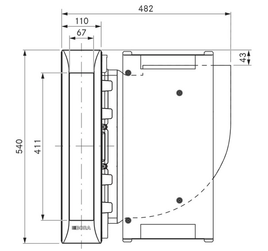 Bora - PKAS3 - middenafzuiging voor kookplaat - SALE Houtmerk
