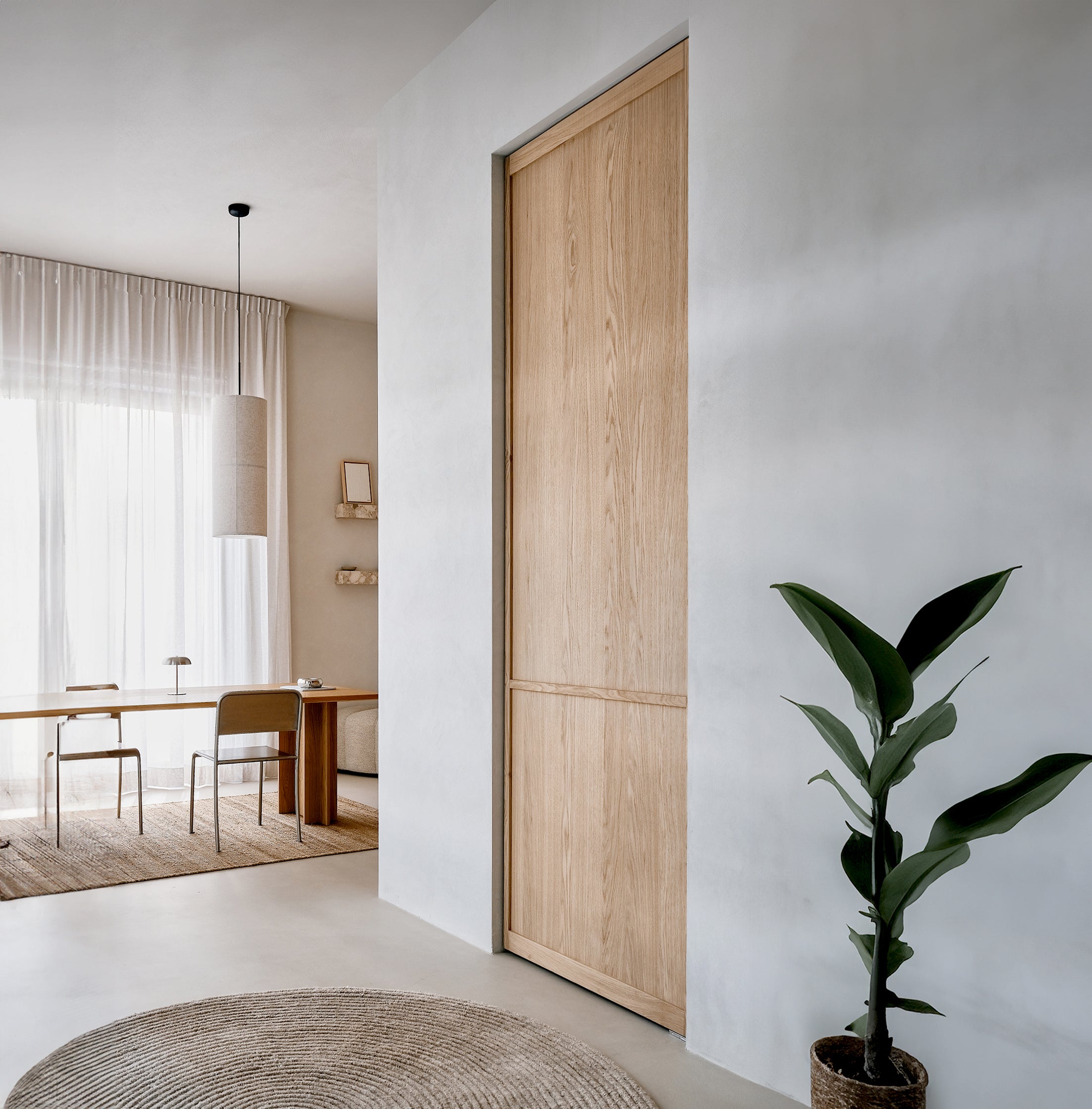Houtmerk - Maatwerk houten Taatsdeur zonder kozijn - Eiken kaders Deuren Houtmerk