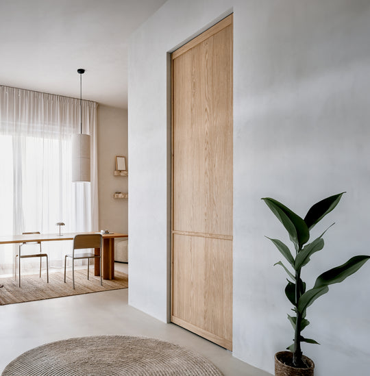 Houtmerk - Kast Porta 05 - Vakkenkast met houten taatsdeur Kastcombinatie Houtmerk   