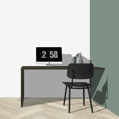 Houtmerk Uniform - Bureau met vaste zijwang - Zwarte beits - SALE  Houtmerk   