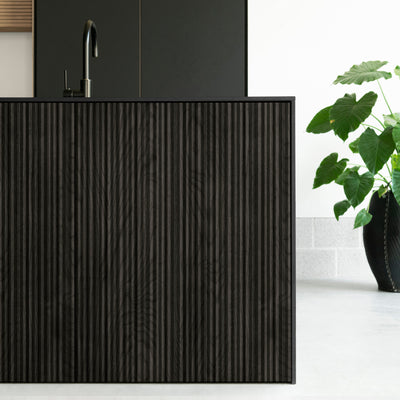 Ratio - Keukenfront MILLER DECADE - Geprofileerd eiken Blend Zwarte beits Keukenfronten Houtmerk   